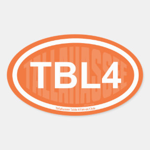 TBL4 OVAL STICKER