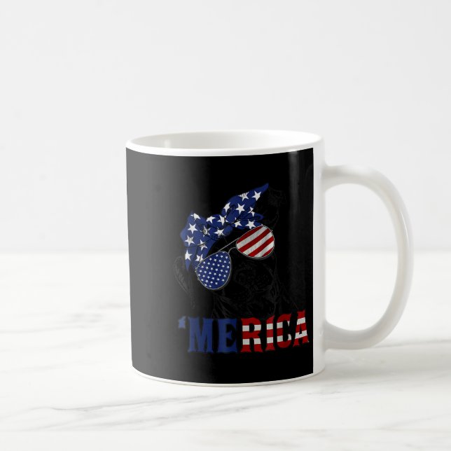 Tbull 4th Of July Merica American Flag Sungles  Coffee Mug (Right)