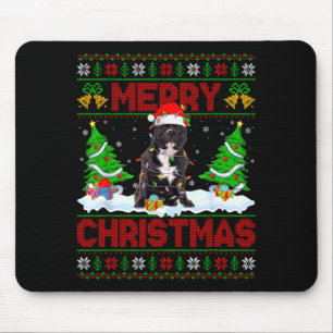 Tbull Dog Ugly Xmas Sweater Funny Pet Dog Lover Ch Mouse Mat