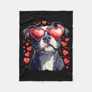 Tbull Heart Gles Cute Ttie Dog Lover Mom Dad Kids  Fleece Blanket