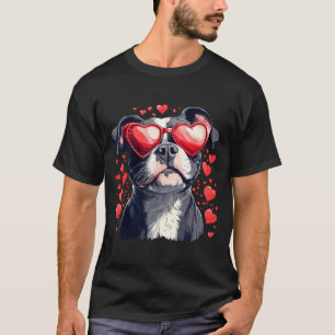 Tbull Heart Gles Cute Ttie Dog Lover Mom Dad Kids T-Shirt