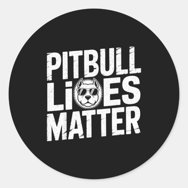 Tbull Lives - Ttie Lover Dog Love Pet Owner  Classic Round Sticker (Front)