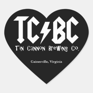 TC/BC Lightning Bolt Heart Sticker