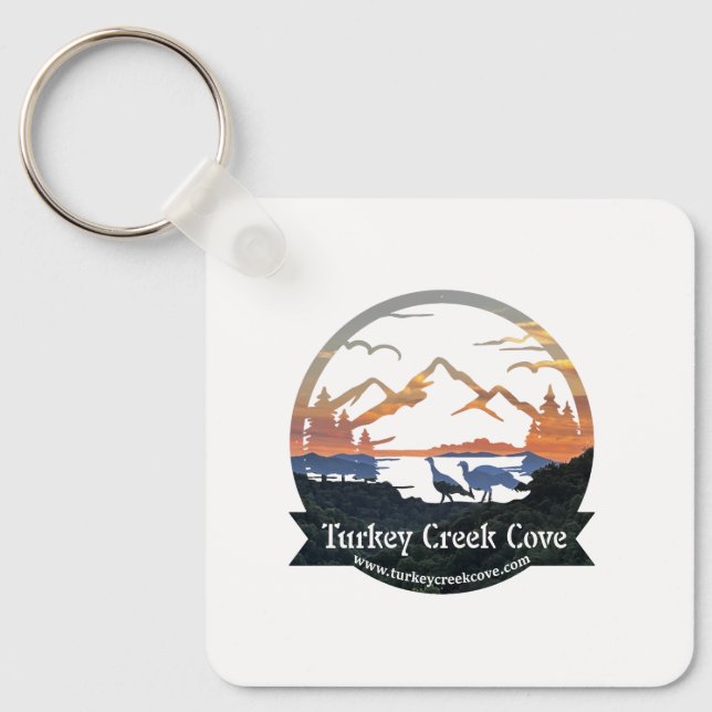 TCC orange sunset logo Key Ring (Front)