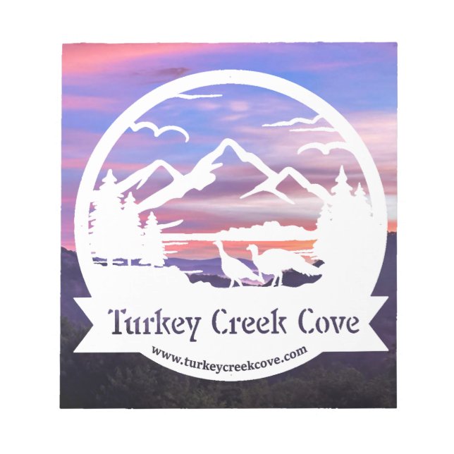 TCC purple sunset white logo Notepad (Front)