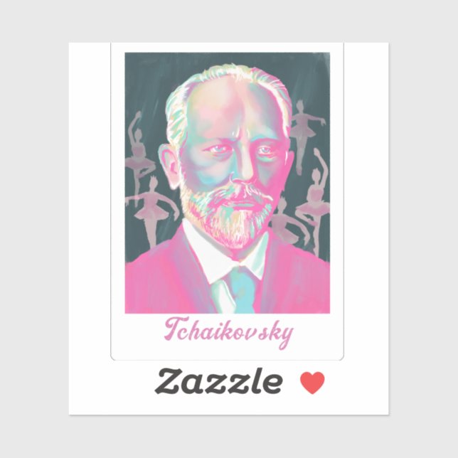 Tchaikovsky Colorful Portrait with Ballet Dancers (Sheet)