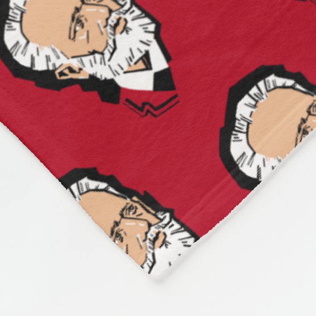 Tchaikovsky dark red fleece blanket (Corner)