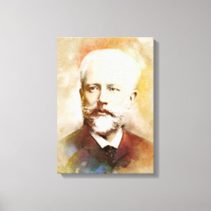 Tchaikovsky on Canvas - Watercolor Style Print
