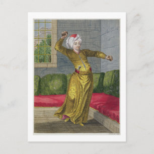 Tchingui, Turkish Dancer, 18th century (engraving) Postcard