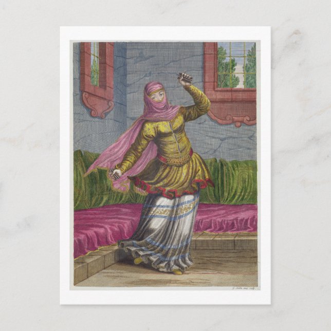 Tchinguis, or Turkish dancer, 18th century (engrav Postcard (Front)