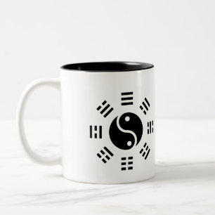 TCM Organ Clock Yin Yang Bagua Two-Tone Coffee Mug