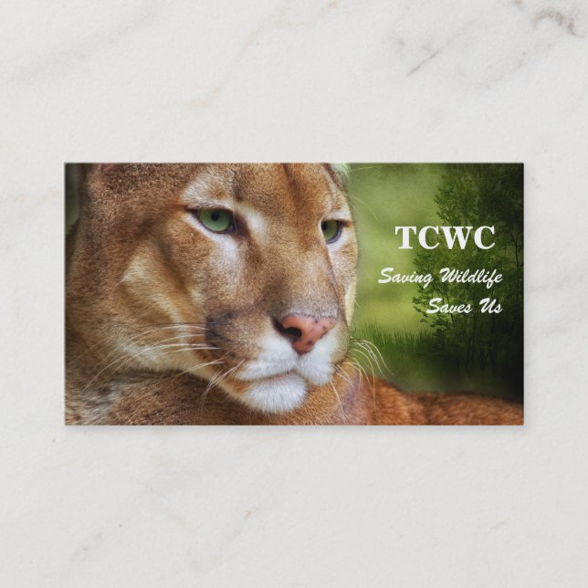 TCWC - Logo Mountain Lion |Volunteer Business Card (Front)