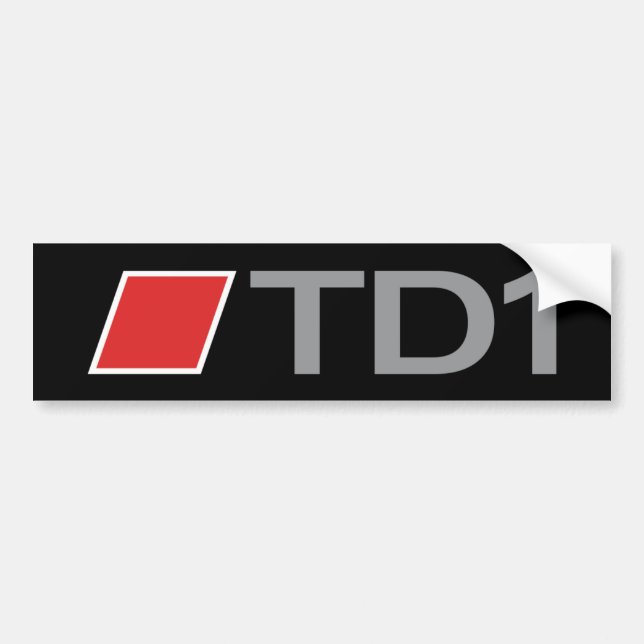 TD1 Bumper Sticker (Front)