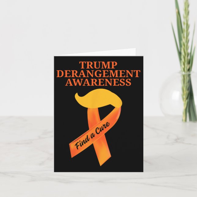 Tds Awareness Trump Derangement Syndrome Awareness Card (Front)