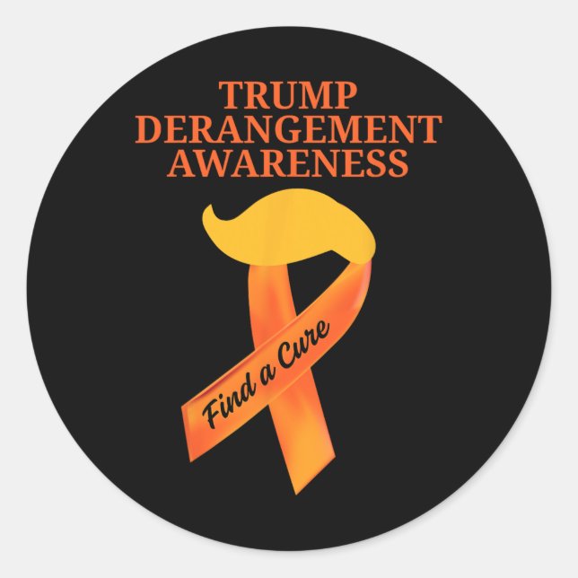 Tds Awareness Trump Derangement Syndrome Awareness Classic Round Sticker (Front)