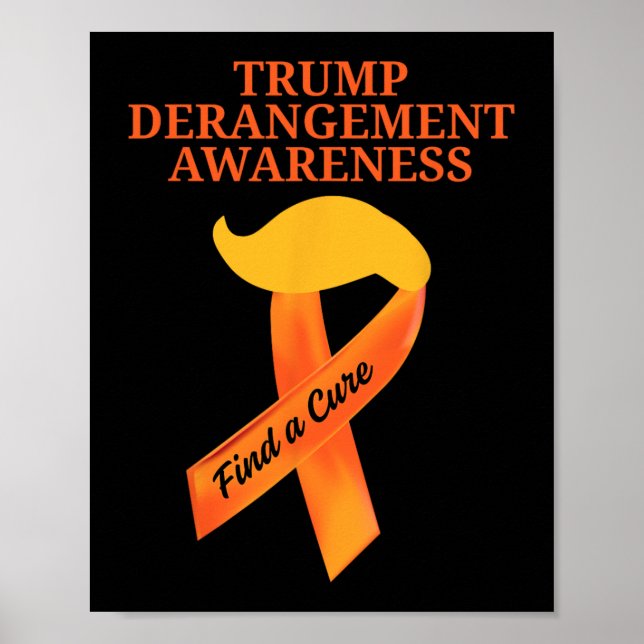 Tds Awareness Trump Derangement Syndrome Awareness Poster (Front)