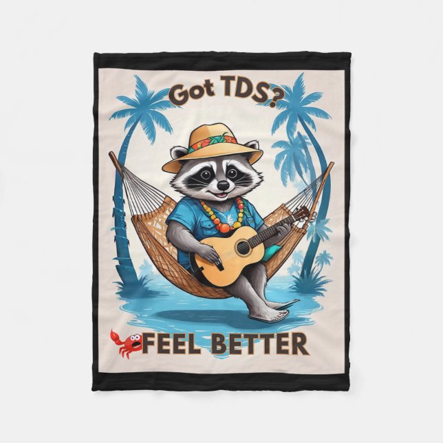 Tds Trump Derangement Syndrome Funny Trump Support Fleece Blanket (Front)