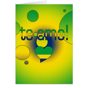 Te Amo! Brazil Flag Colours Pop Art