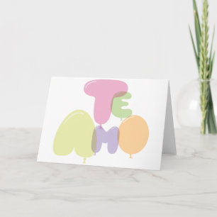 Te amo - I love you in Spanish Card