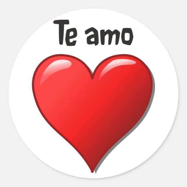 Te amo - I love you in Spanish Classic Round Sticker (Front)