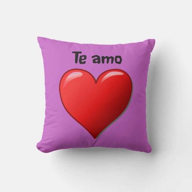 Te amo - I love you in Spanish Cushion (Front)