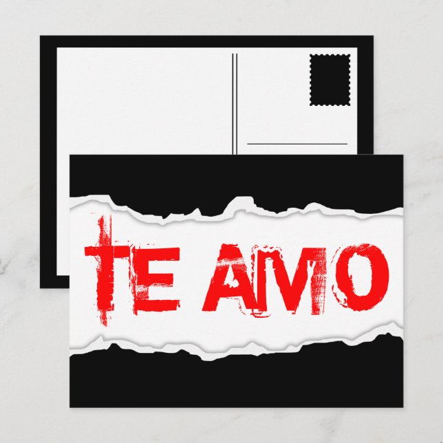 TE AMO (page rip) Holiday Postcard (Front/Back)