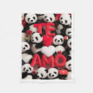 Te Amo Panda Bears Blanket