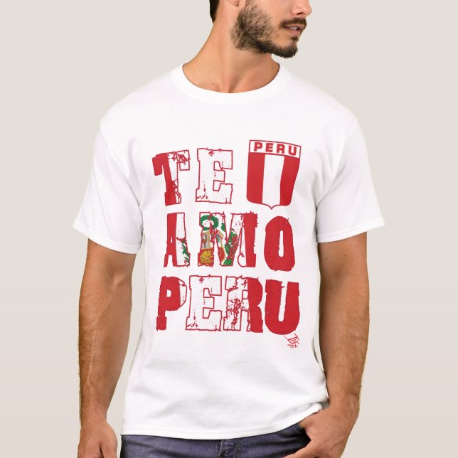 Te Amo Peru (long/light) - InKa1821 Label T-Shirt (Front)