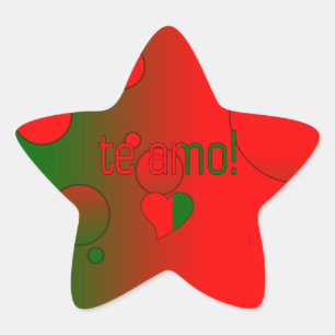 Te Amo! Portugal Flag Colours Pop Art Star Sticker