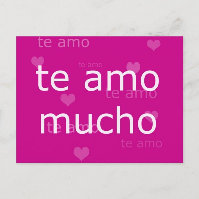 Te Amo Postcard (Front)