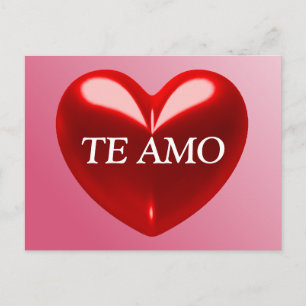 TE AMO (Spanish) Postcard