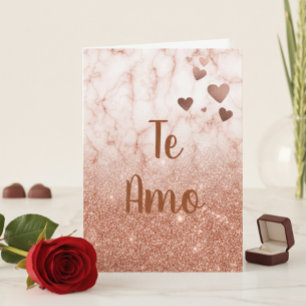 Te Amo Tarjeta Valentine's Day Spanish Love Holiday Card