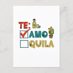 Te Amo Tequila Cinco De Mayo Funny Announcement Postcard