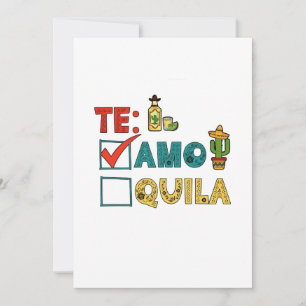 Te Amo Tequila Cinco De Mayo Funny Invitation