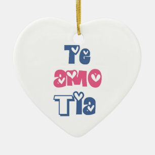 Te Amo Tia Ceramic Tree Decoration