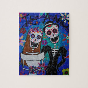 TE AMO WEDDING DIA DE LOS MUERTOS JIGSAW PUZZLE