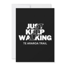 Te Araroa Trail "Just Keep Walking" Black Card