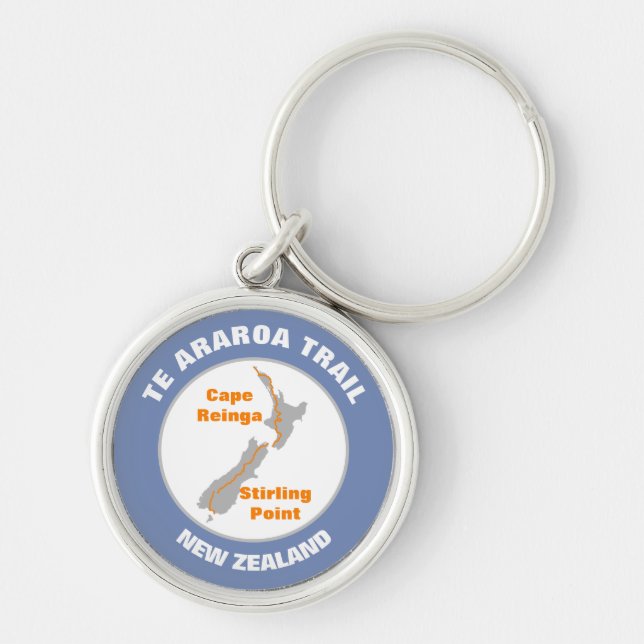  Te Araroa Trail Map  Key Ring (Front)