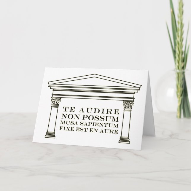 "Te audire non possum" All Occasion Blank Card (Front)