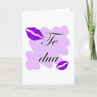 Te dua - Albanian - I Love You Holiday Card