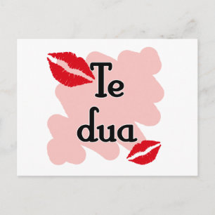 Te dua - Albanian - I Love You Postcard