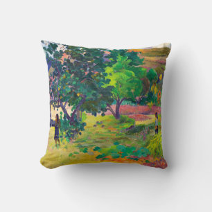 Te Fare, The House landscape art by Paul Gauguin Cushion