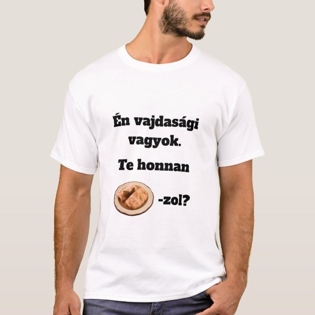 Te honnan SZÁRMA-zol? férfi rövid ujjú póló T-Shirt (Front)