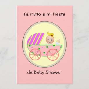 Te invito a mi fiesta de baby shower invitation