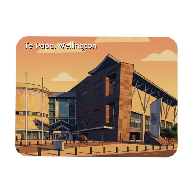 Te Papa Wellington New Zealand Postcard Magnet (Horizontal)