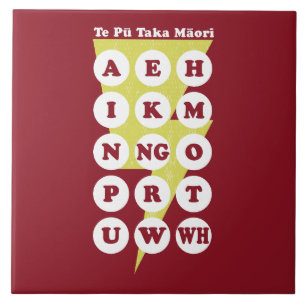 Te Pu Taka Maori Maori Alphabet Tile