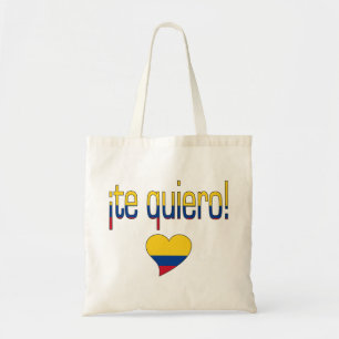 ¡Te Quiero! Colombia Flag Colours Tote Bag