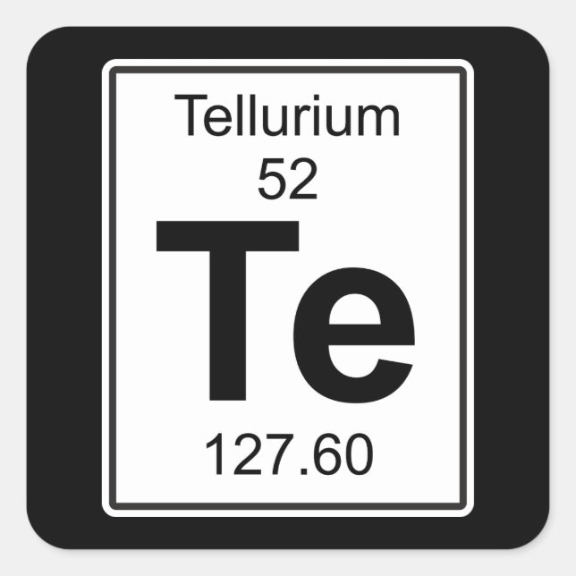 Te - Tellurium Square Sticker (Front)
