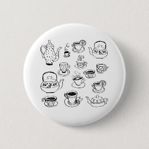 Tea 6 Cm Round Badge