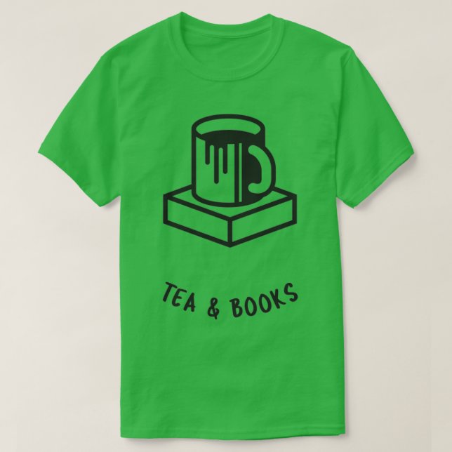 Tea amp Books T-Shirt (Design Front)